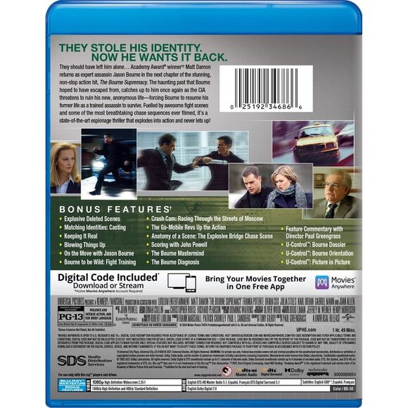 The Bourne Supremacy Blu-Ray Matt Damon - Picture 3 of 3